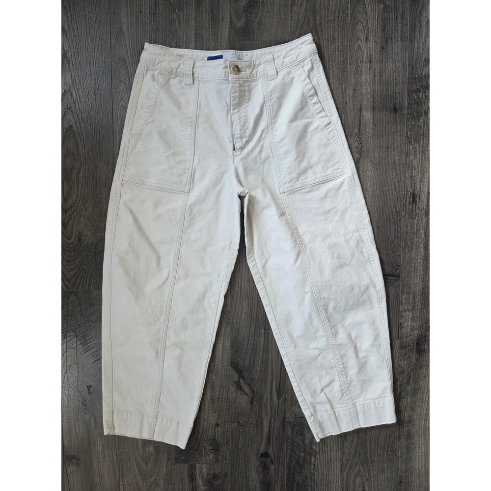 Old Navy Womens High-Rise Barrel Leg Pants Silver Grey 8 S/681277-00